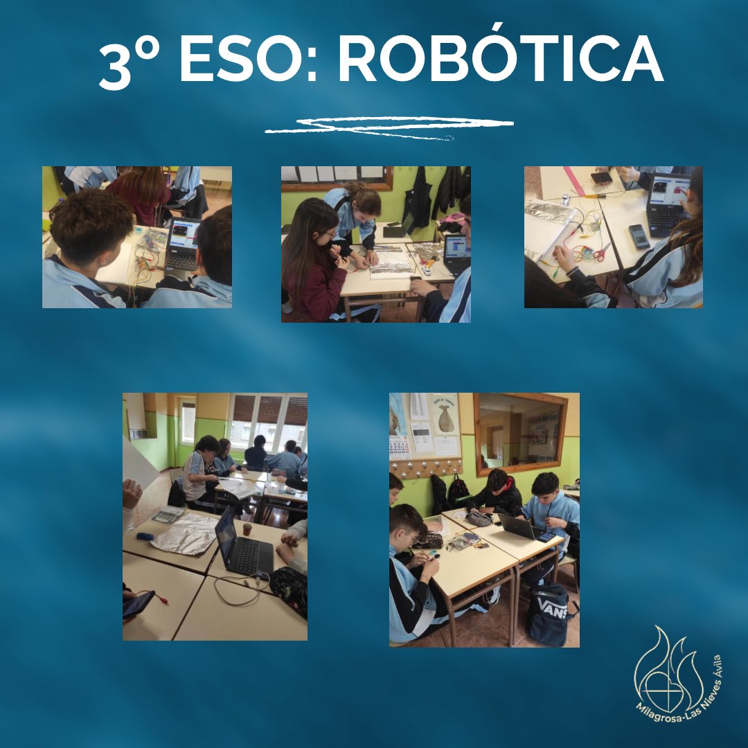 MilagrosaNieves's tweet photo. 3º ESO se enfrentaba esta semana al primer reto del Lab de Robótica. ¡Y ya tenemos los primeros clasificados! #robitic #educacionsecundaria #colegioshhcc #construimossueñosdepaz https://t.co/FNvdM9cfcx