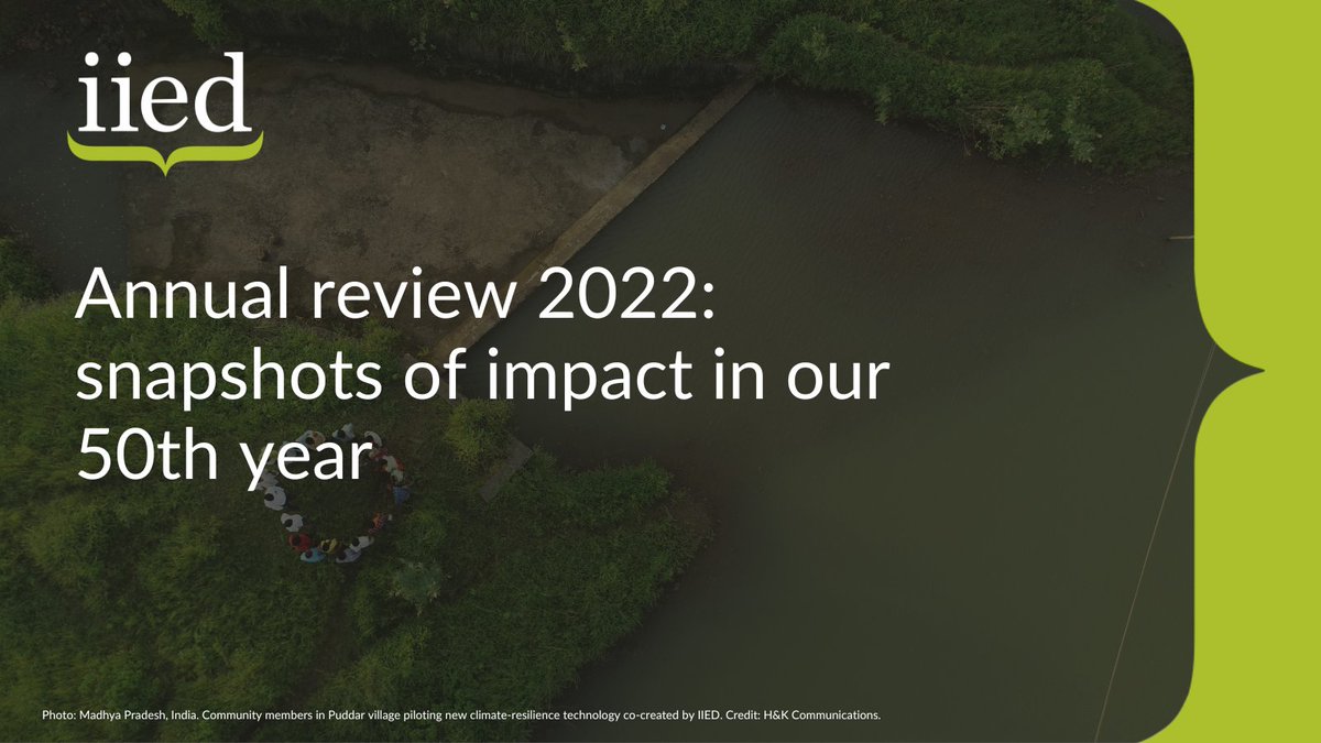 Local leadership is a gamechanger for climate action but getting money to this level needs more evidence of impact and practical tools. In 2022, @IIED provided the tools to take action to support local leadership. Find out more: iied.org/action-impact-…