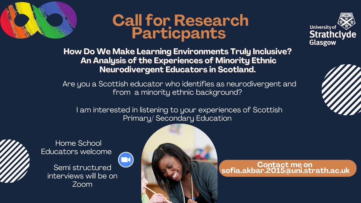 MsFarzana🇵🇸 (@mathsakbar) on Twitter photo My name is Sofia Akbar and I study at the <a href="/StrathEDU/">Strathclyde Institute of Education</a> as a part-time postgraduate student studying Master of Education in #Education Studies. I am a #neurodivergent #researcher, of South Asian decent and have worked in #Scottish secondary schools as a maths #teacher.
#Share My name is Sofia Akbar and I study at the <a href="/StrathEDU/">Strathclyde Institute of Education</a> as a part-time postgraduate student studying Master of Education in #Education Studies. I am a #neurodivergent #researcher, of South Asian decent and have worked in #Scottish secondary schools as a maths #teacher.
#Share