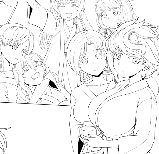 うぅ……艦娘の線画が終わったよ雲龍ちゃん……あとは小物が終わったら色塗りだよ…… 