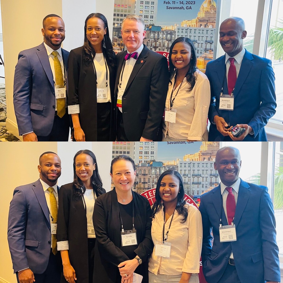 #SESC23 has been notable for its warm welcome of trainees, including LaDonna Kearse doing research ⁦<a href="/OpNotes/">SUSurgeryResidency</a>⁩ and colleagues from ⁦<a href="/HowardUGenSurg/">HU Department of Surgery</a>⁩. Who learned more from the residents, me or President ⁦<a href="/BryanRichmondM1/">Bryan Richmond,MD,MBA,FACS</a>⁩ ?