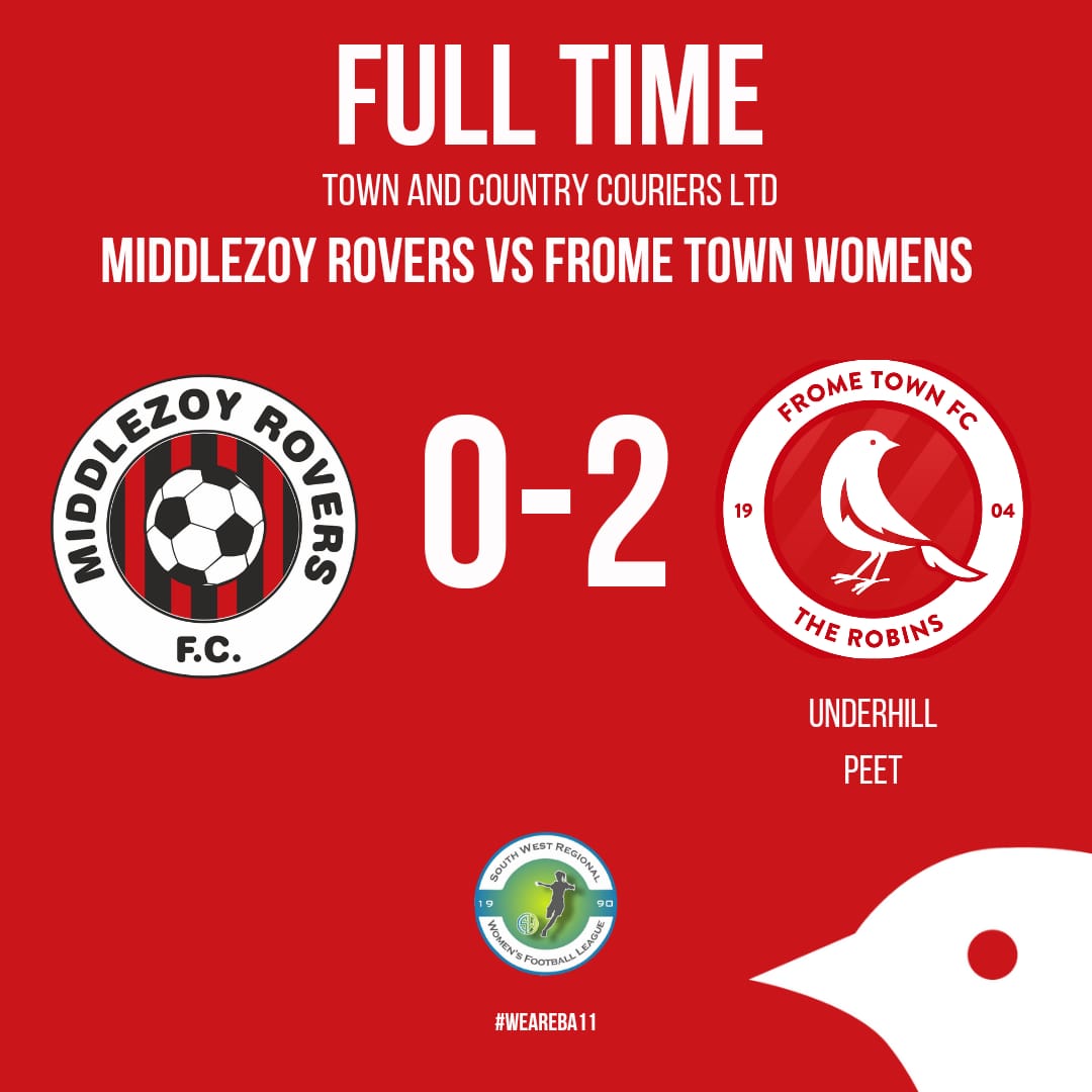 FromeTownFC's tweet photo. Job done for Frome Town Women as they take the points from their away game at Middlezoy Rovers. Goals from Underhill and Peet securing the win.
 #weareba11 #westaytogether https://t.co/JQ41GKawex