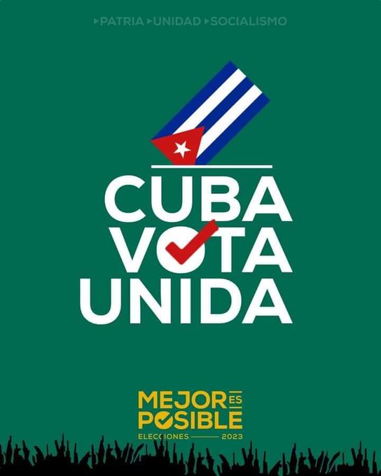 Cuba continues to bet on the united vote because better is possible 
#MejorEsPosible