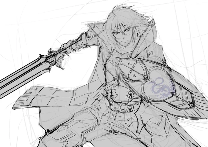 wip。形状は固まったけど背景どうしよう 