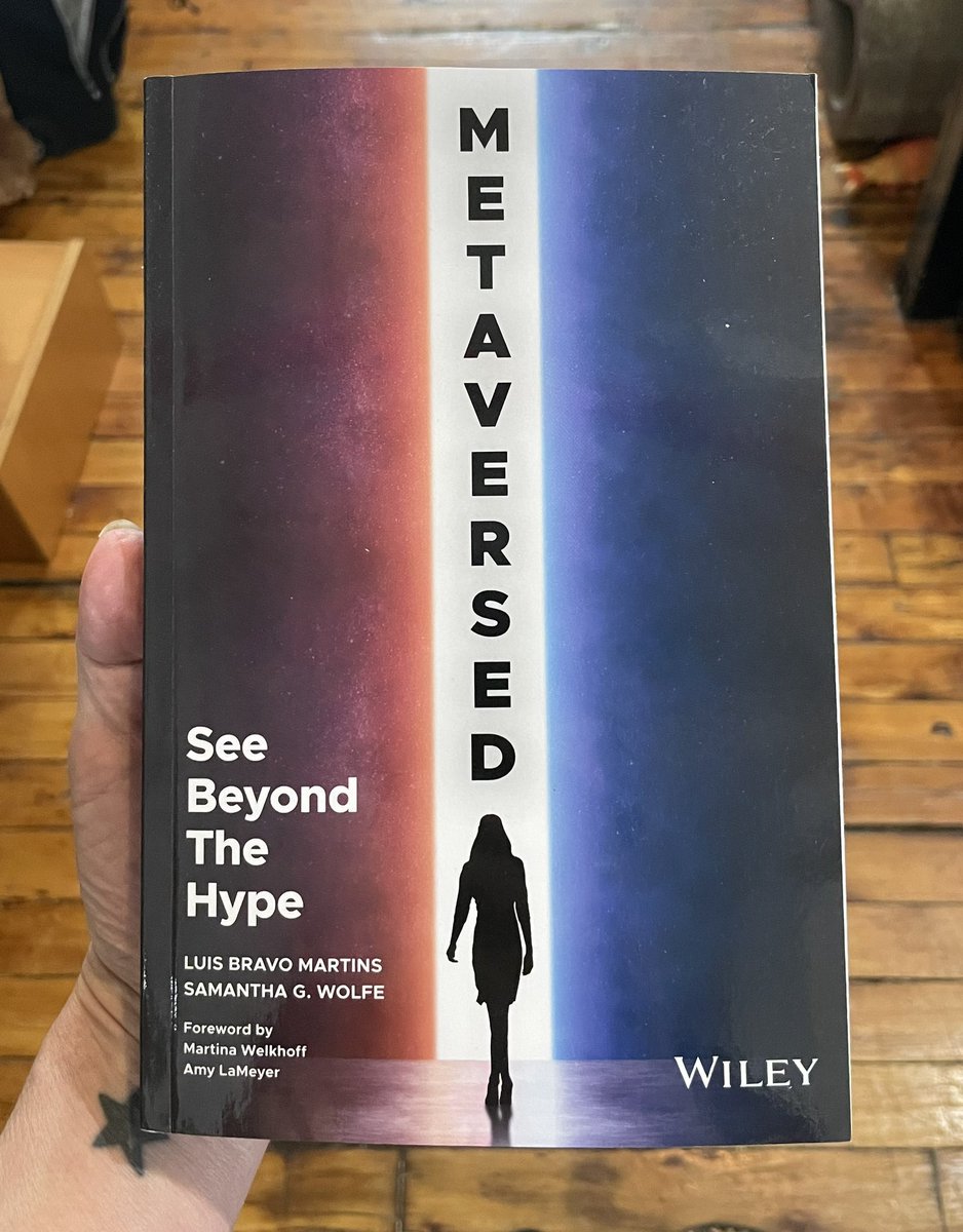 carlagannis's tweet photo. My edition of Metaverse: See Beyond the Hype by @samanthagwolfe and #luisbravomartins has arrived! ⚡️Cannot wait to dive in (& happy to have some of my words included among many I admire, plus a lovely description of me & my avatar C.A.R.L.A. G.A.N.:) #metaverse #web3 #hypefree https://t.co/oRSmj69EIR
