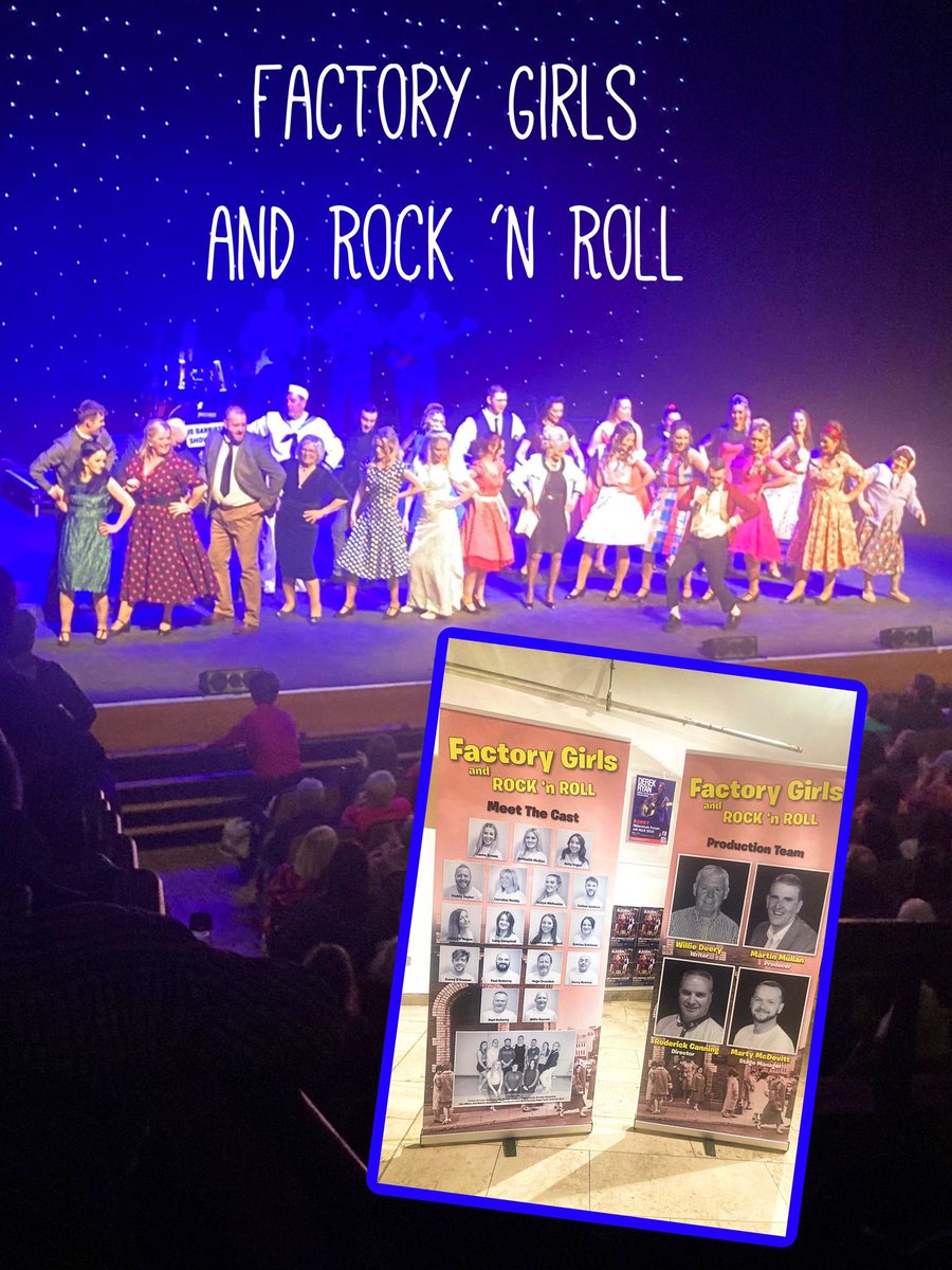 MaryforDerry's tweet image. 👏 Bualadh bos mór to the talented cast and crew of “Factory Girls And Rock n Roll”.
And what a cracker audience too! 

Brilliant night at @MillenniumForum 

#LoveDerry #factorygirls #factoryworkers #supportlocal