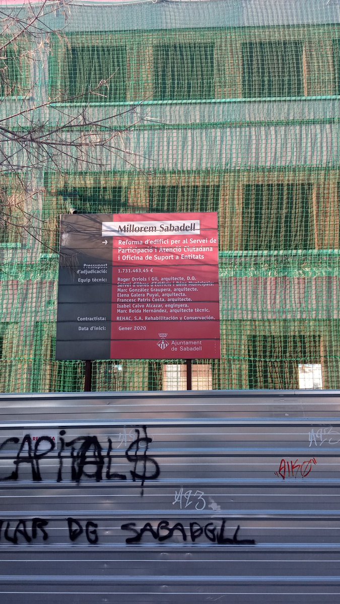 portdelcompte's tweet photo. Avui ja fa tres anys 2020, que s'havia de fer un nou Espai per Entitats a Gràcia, desmantellant les Aules de l'Escola del #ConservatoriSabadell sense ascensor #MilloremSabadell @AVG_Sabadell @MVeinalDelSud #TOTIGUAL https://t.co/7f6WVJn8ox