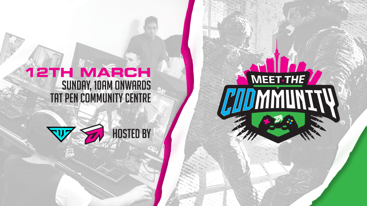 VENUE BOOKED! 

<a href="/TheOGKen_/">OGKen</a> and I will be hosting a Call of Duty community meet in March! 

✅ BYOD
✅ LAN 8s
✅ Competitions
✅ CDL Watch Party and More!

facebook.com/events/9004647…