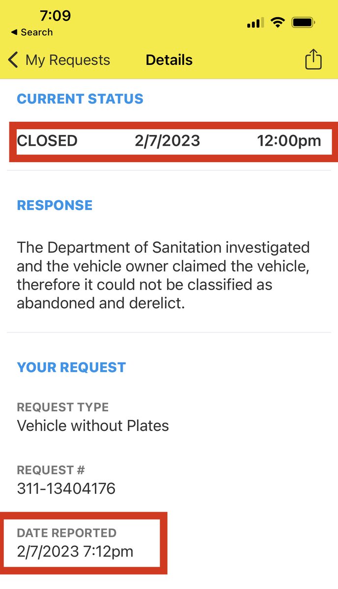 _OhDeng's tweet photo. ⁦@NYCSanitation⁩ ⁦@NYCMayorsOffice⁩ ⁦@JustinBrannan⁩ It is clear the ⁦@NYCSanitation⁩ does not care to do their job. Issue closed at 12pm when issue was reported at 7:12pm. #Fail. https://t.co/jWvxDkJydK