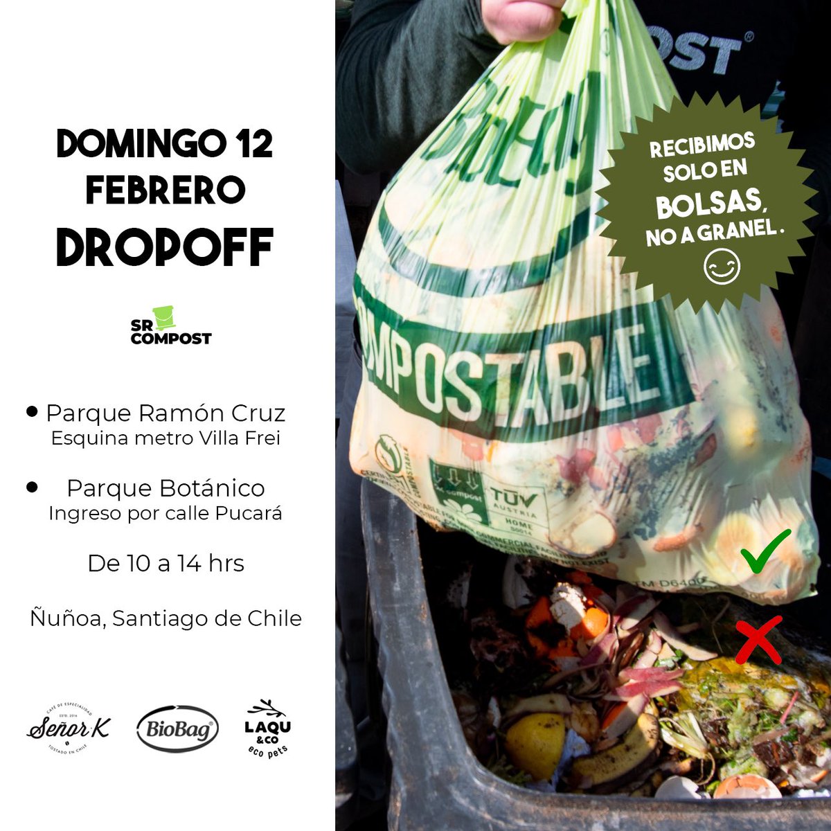 Hoy te esperamos en nuestros dos puntos de Dropoff en la comuna de Ñuñoa, de 10 a 14 hrs. <a href="/MuniNunoa/">Municipalidad de Ñuñoa</a> <a href="/ecoligachile/">Eco_Liga</a> <a href="/MMAChile/">Ministerio del Medio Ambiente</a>