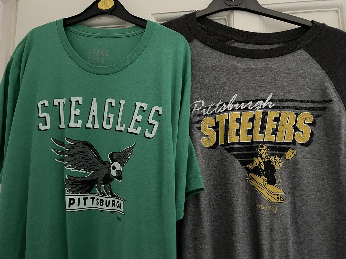 Audlz77's tweet photo. @MESHNFL @kennypickett10 @UKSteelersPod Going for either #StEagles or #SteelyMcBeam tonight! #HereWeGo https://t.co/L51oRcSjlZ