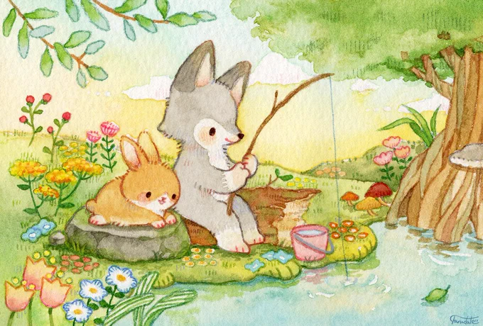 #誰かの推し作家になりたい水彩で動物を描いてます 