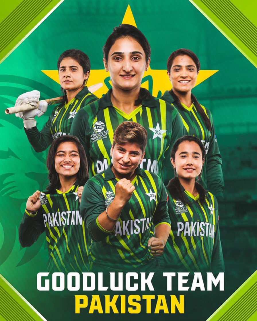 All the best girls ❤️✌️inshallah you all will rock ⚡️ 
#womeningreen #T20WorldCup2023