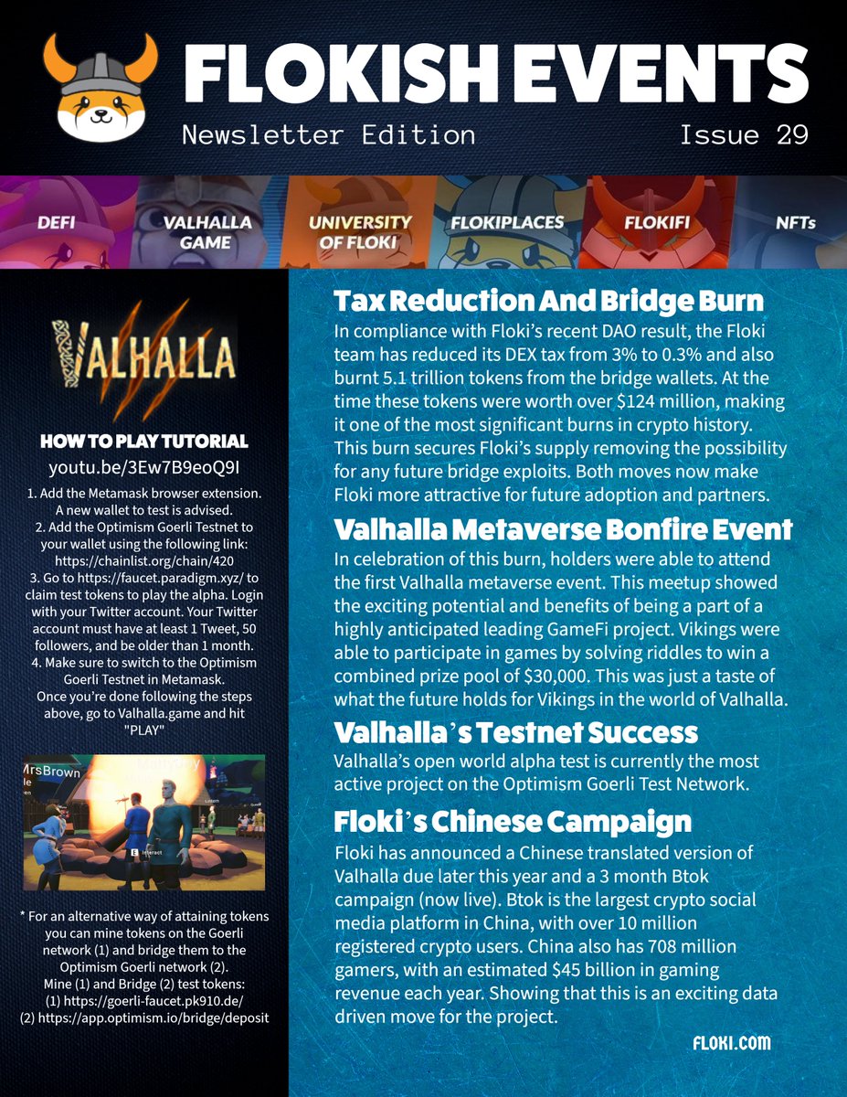 FLOKI's tweet photo. FLOKI NEWSLETTER #29! 📰

Check out the 29th edition of our #FLOKI newsletter featuring the most recent Flokish news! 

Please feel free to share. https://t.co/2Gl68vIXY0