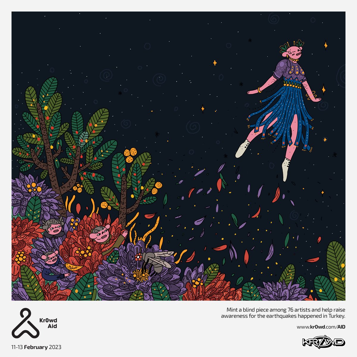 nehoverse's tweet image. Turkey is going through very difficult times with two earthquakes that occurred on February 6 and artists came together to heal the wounds.

Every sale will go directly to 
@ahbap 's ERC20 wallet.

Link👇 #kr0wdaid 
@Kr0wded