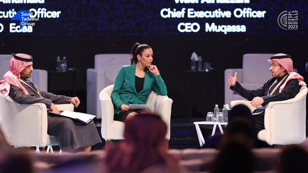 tadawul_group's tweet photo. In a session titled “The Future of Post Trade”, @Walhazzani_ CEO of @MuqassaKSA, and @RaedRR, CEO of @EdaaKSA, shared insights on the effects of current disruptive technologies on the post-trade landscape and market participants.

#SCMForum2023 https://t.co/msz1hkJABI