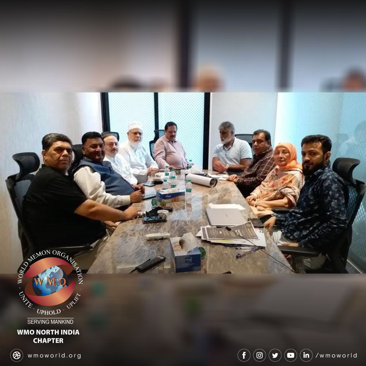 wmoworld's tweet photo. Mr. Ashraf Sattar, Chairman Board of Trustees of World Memon Organisation made a visit to WMO North India Chapter office and had a healthy discussion with the Regional Committee Members on February 11, 2023 #WMONIC https://t.co/rMCaak5Ilk