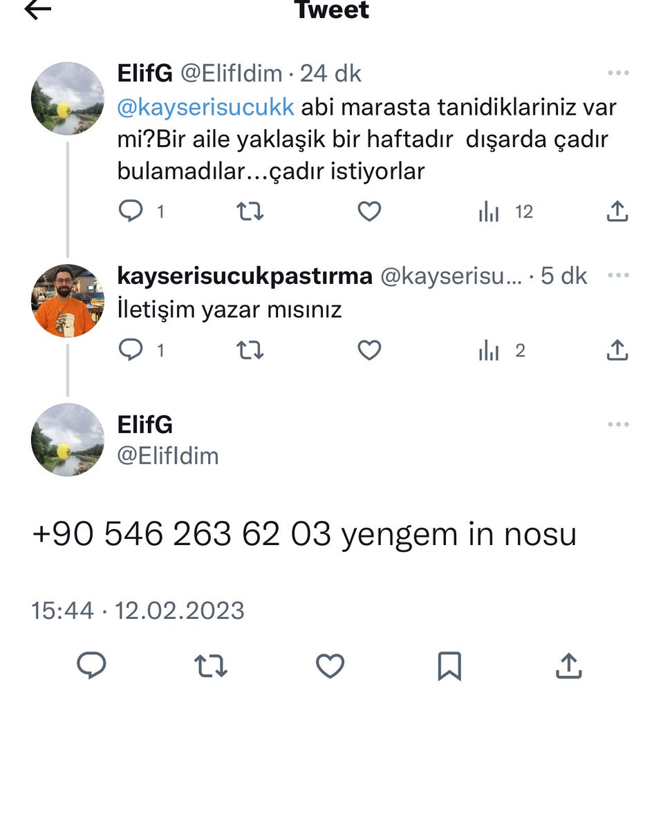 kayserisucukk's tweet photo. Lütfen duyurur musunuz
Çadır lazım bu aileye.
Yer Maraş.. https://t.co/6yyWjqKQG8
