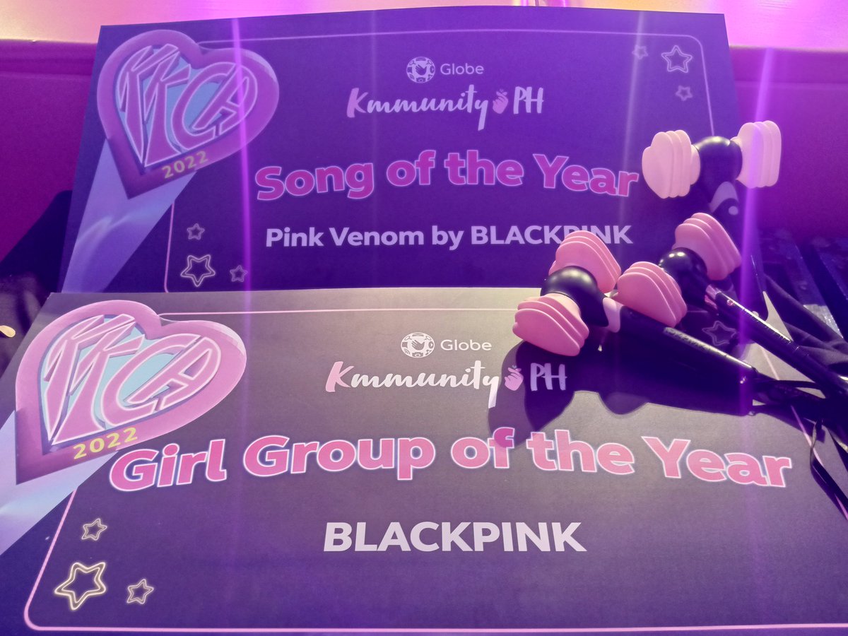 BLACKPINK_PH's tweet image. .@BLACKPINK won another award tonight at Kmmunity K'tizens' Choice Awards 2022! 🫶

🏆 Song of the Year - PINK VENOM
🏆 Girl Group of the Year - BLACKPINK
🏆 Actress of the Year - JISOO

#GlobeKmmunityPH #KKCA2022 #BLACKPINK #BORNPINKinManila @KmmunityPH