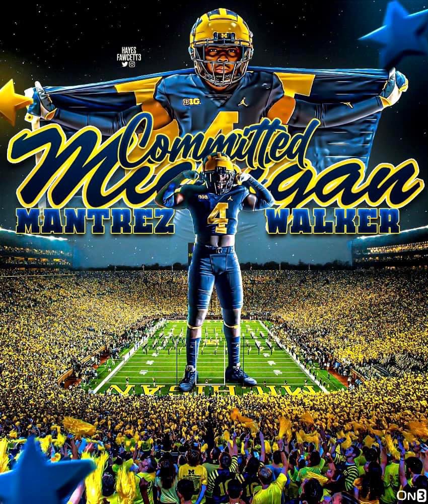 sportsguymarv's tweet photo. Congrats to 2025 Buford HS linebacker @MantrezWalker who committed to @UMichFootball Saturday after getting a haircut streaming LIVE. Walker is the son of internet comedian @bustadafool who was a @N_H_S_Football @FVSUFootball standout. His grandfather is a @OfficialGHSA official. https://t.co/Aj5nJfbj7I