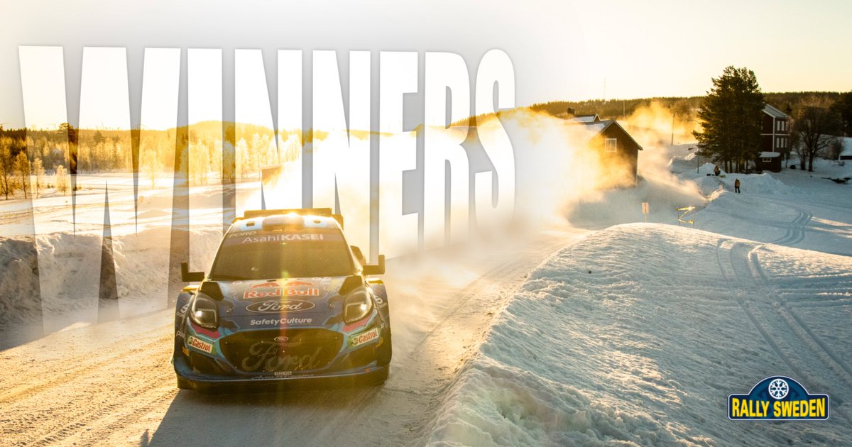 WINNERS OF RALLY SWEDEN 2023 🇸🇪 + 2 extra power stage points and our maiden win with @msportltd 🏆