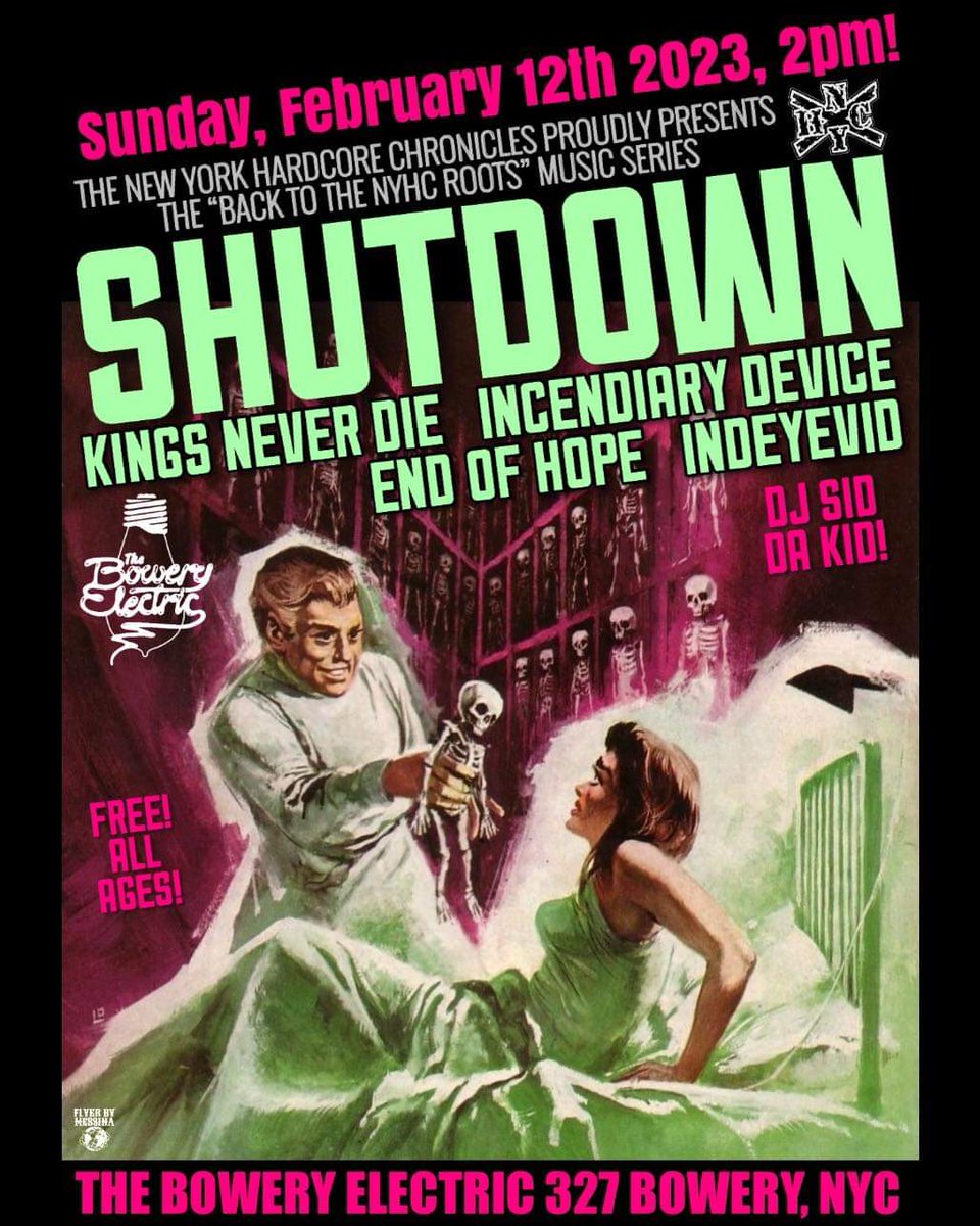 nyhccomics's tweet photo. The #NewYorkHardcoreChronicles @StoneFilmsNYC Presents The Back To The #NYHCROOTS #Music Series #FREE Sunday Matinees Live On The Bowery!
February 12th 2PM
@boweryelectric
327 Bowery #NYC
#NYHCCOMICS
#Shutdown
#KingsNeverDie
#IncendiaryDevice
#EndOfHope
#Indeyevid https://t.co/sihz7nzs3T