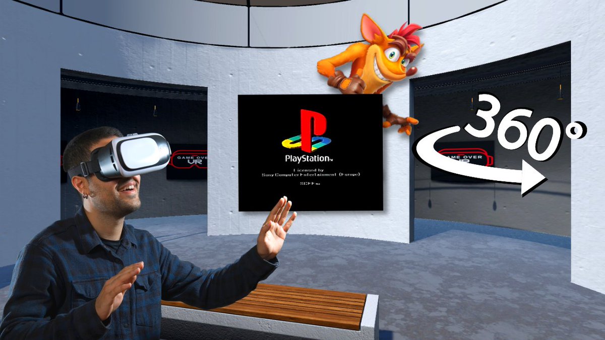 GameOverVR's tweet photo. Step into the Nostalgic PS1 METAVERSE Gallery in 360 VR!!
#Metaverse #vr #PlayStation #ps1 #CrashBandicoot #TombRaider #TEKKEN

Link:
https://t.co/JitEPD9YQ3 https://t.co/C6L89qwrvm