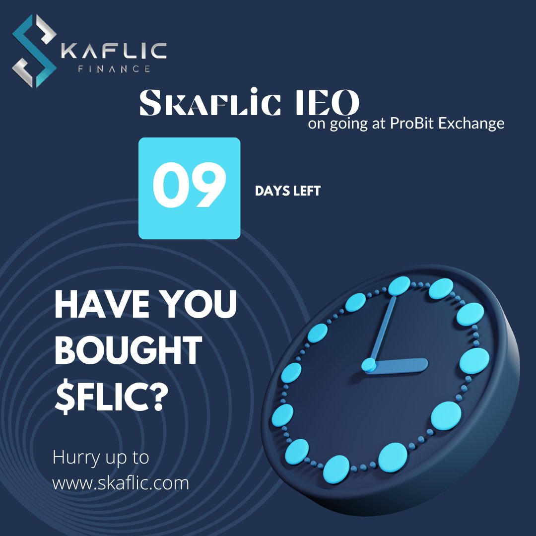 PercyFrank16's tweet photo. My profound gratitude goes to the Founders and the general team of #Skaflic for giving everyone enabling environment to participate in the $FLIC public sale.
#IEO @ProBit_Exchange https://t.co/YjGqSAifug https://t.co/8gWpVC6qZF