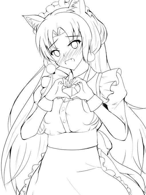メイド姿イタコ姉さんの線画描けたので、のんびり塗っていくか～
#東北イタコ 