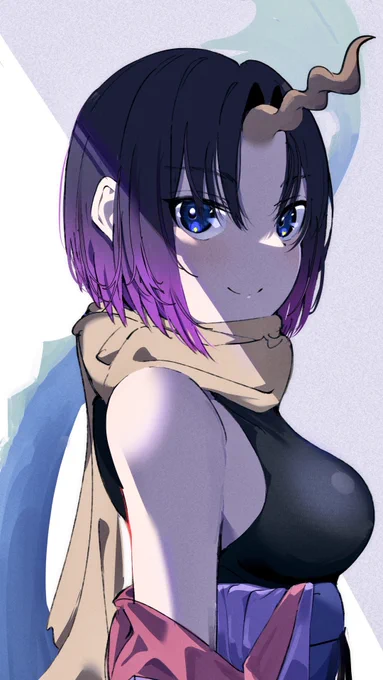 #最近見たアニメ作品のキャラ描く小林さんちのメイドラゴン/エルマ 