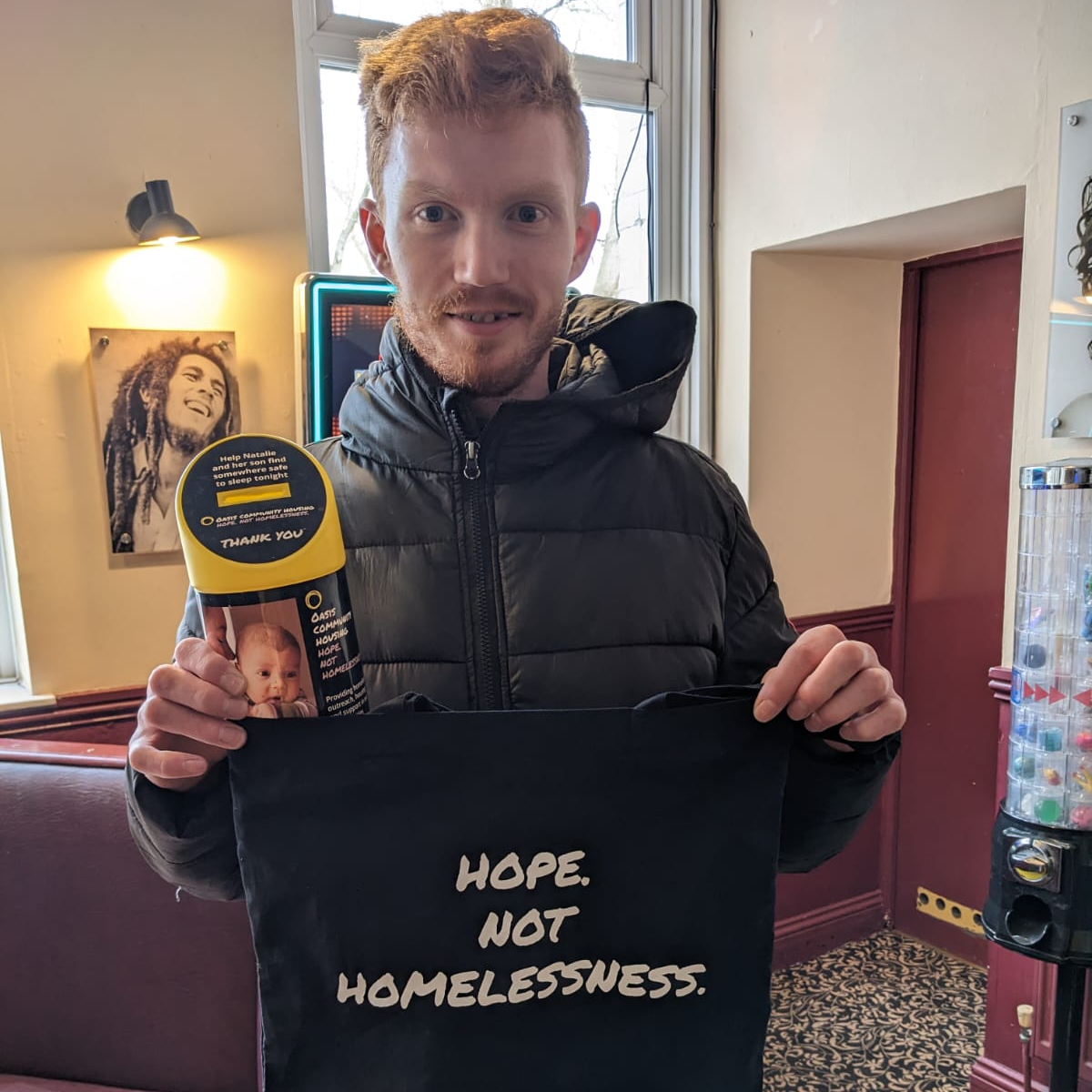 Massive thanks to the <a href="/SchoonerNE8/">The Schooner</a>, especially Karl, and manager Paul , for supporting us over the last year!

From collecting donations in our charity buckets to hosting charity comedy nights and providing hot meals, these guys have helped us bring #hopenothomelessness 🖤💛