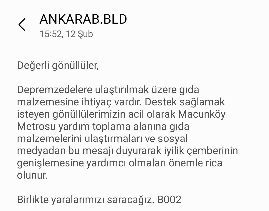 wannartcom's tweet photo. Ankara Büyükşehir Belediyesi, GIDA malzemesine ihtiyaç duyulduğuna dair mesaj gönderdi. 

➡️ ANKARA MACUNKÖY METRO İSTASYONU 

Tweeti yayalım. https://t.co/1T74r2VQVB