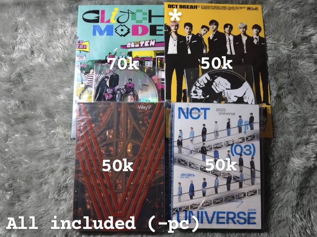 Earlane_g's tweet photo. WTS // Want To Sell

Notes:gw stop collect, bantu abisin ya🙆🏻‍♀️

° 5k-10k wajib pair ya
° Keep event✅
° Incl pack✅
° Freebies✅
° Condi by DM
° Bogor🚛

T.nct, nct dream, nct 127, wayv, jisung, Jeno, jaehyun, kun, johnny, jiwoo, taeil, taeyong, yuta, jungwoo, jaemin, chenle https://t.co/0tHQGdFVwS