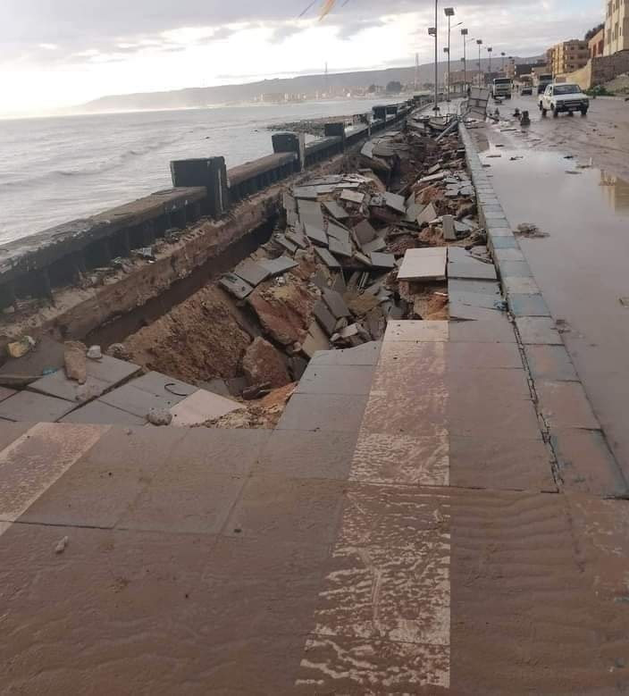 هبوط أرضي جديد في السلوم بمصر