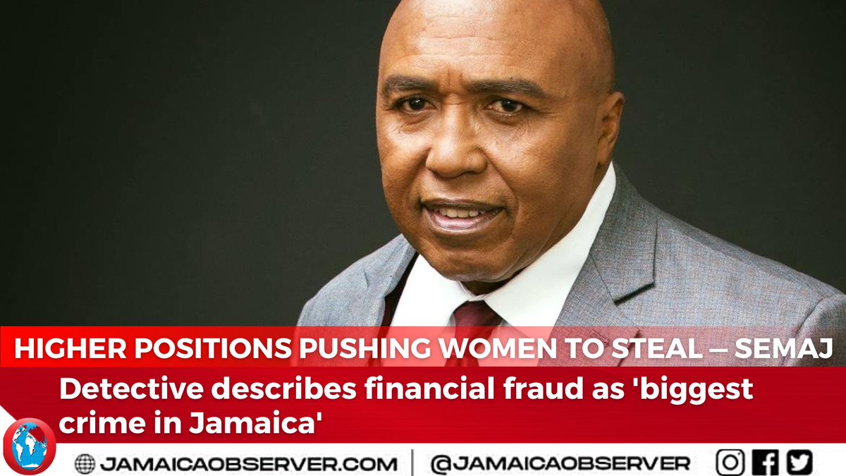 JamaicaObserver's tweet photo. Prominent psychiatrist Dr Leachim Semaj is arguing that the reason the country is seeing an increase in financial crimes being committed by women is due to women taking on more managerial roles.
https://t.co/PYVwiGYoAz https://t.co/KYAS2Rt8Cb
