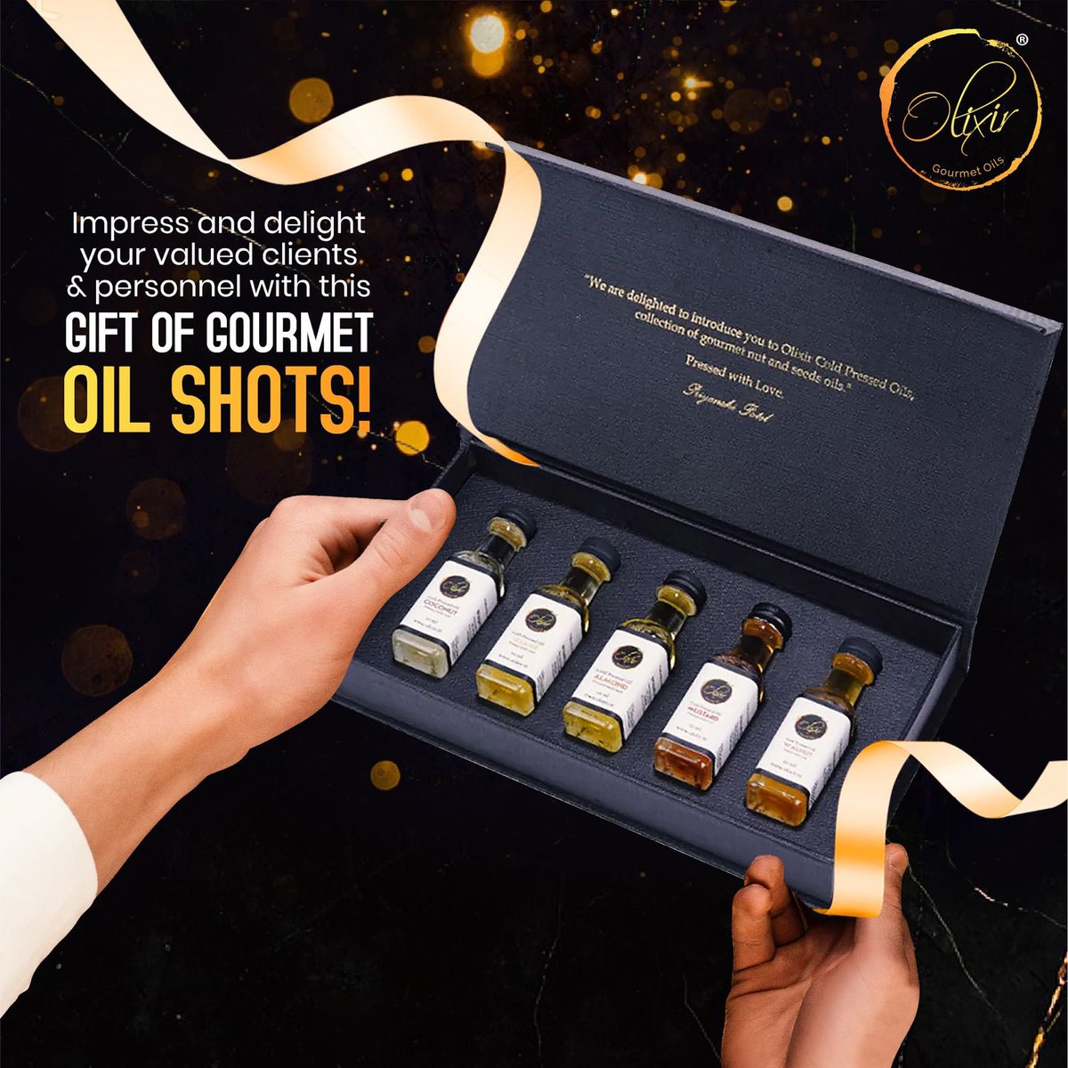 OlixirOils's tweet photo. Make a lasting impression with our premium corporate gift box of cold pressed oil shots, designed to impress and delight your valued clients and colleagues. Get your gourmet treats today!
#oilShots #olixiroils #coldpressedoils #giftbox #giftidea #gifts #oil #health https://t.co/vhw8D0D0Gx