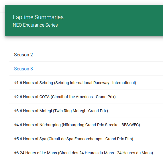 TFRLAB (@tfrlab1) on Twitter photo Also, as promised, historic summaries of the <a href="/24H_ESPORTS/">24H SERIES ESPORTS</a> #NES season 3 have been compiled. More will follow. Also, as promised, historic summaries of the <a href="/24H_ESPORTS/">24H SERIES ESPORTS</a> #NES season 3 have been compiled. More will follow.