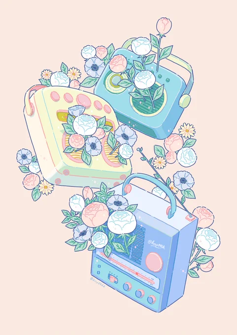 タグ企画 #一次創作絵師拡散フェス03 に参加します。いたずらな花を描いています 