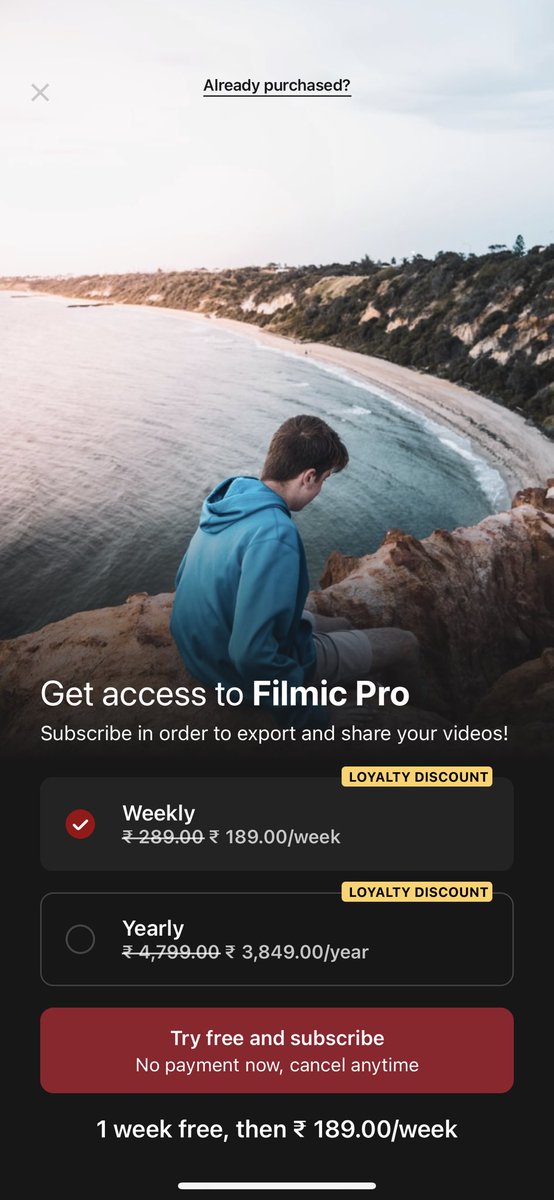 Jitu24fps's tweet photo. @FilmicPro I already paid for Filmic pro on App Store but since last 2 days I am continuously facing this problem. Please solve this thing. I am not paying again for same app https://t.co/oSK9qSnBar
