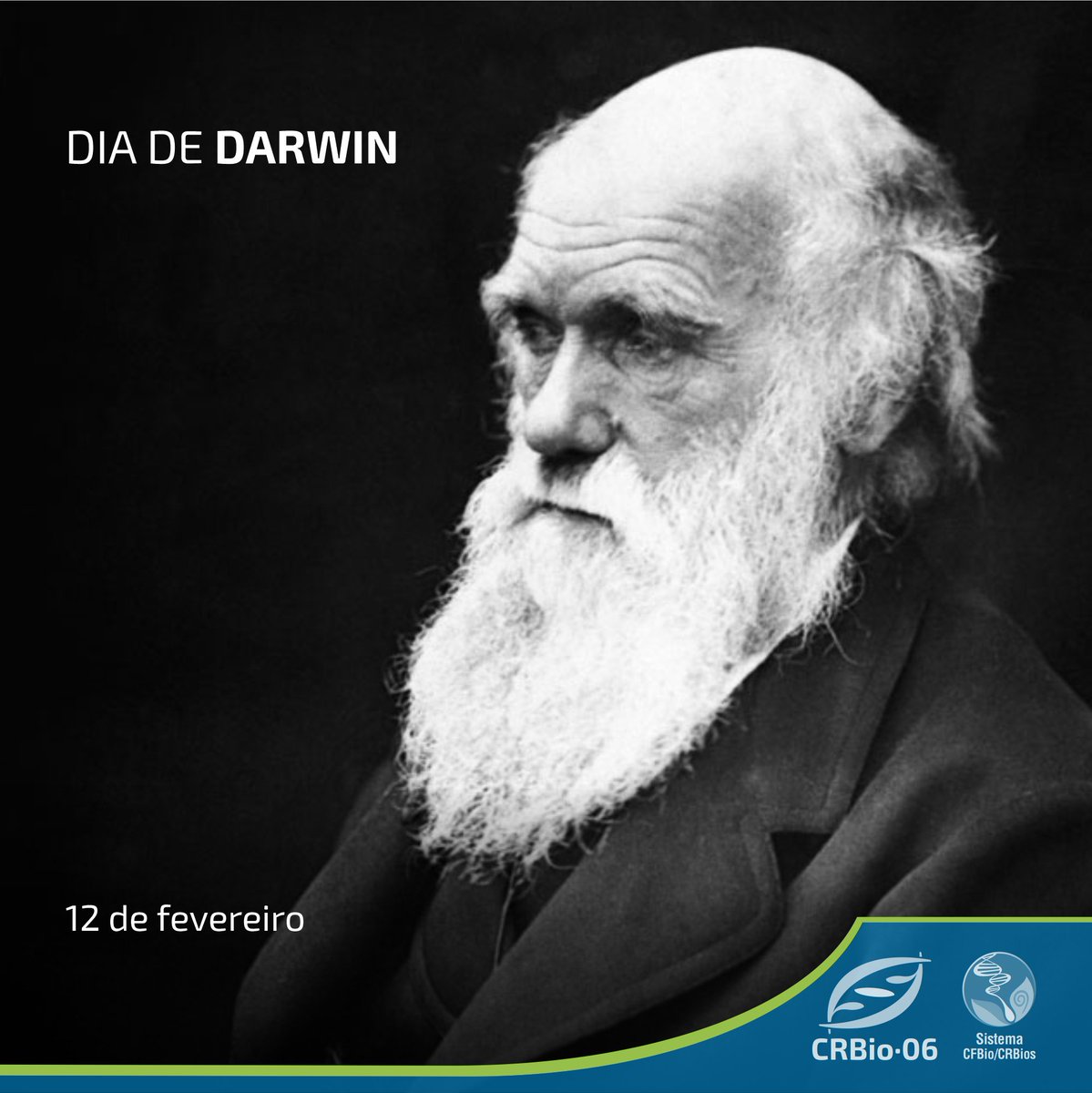 CRBio06's tweet photo. Pai da Biologia moderna, Darwin é autor de “A origem das espécies por meio da seleção natural”.
O Dia de Darwin objetiva inspirar as pessoas, a refletir e a agir – sempre – cientificamente, com curiosidade e interesse pela verdade.
Viva a Ciência! Viva a Biologia! Viva Darwin https://t.co/0n5Tz6dbtf