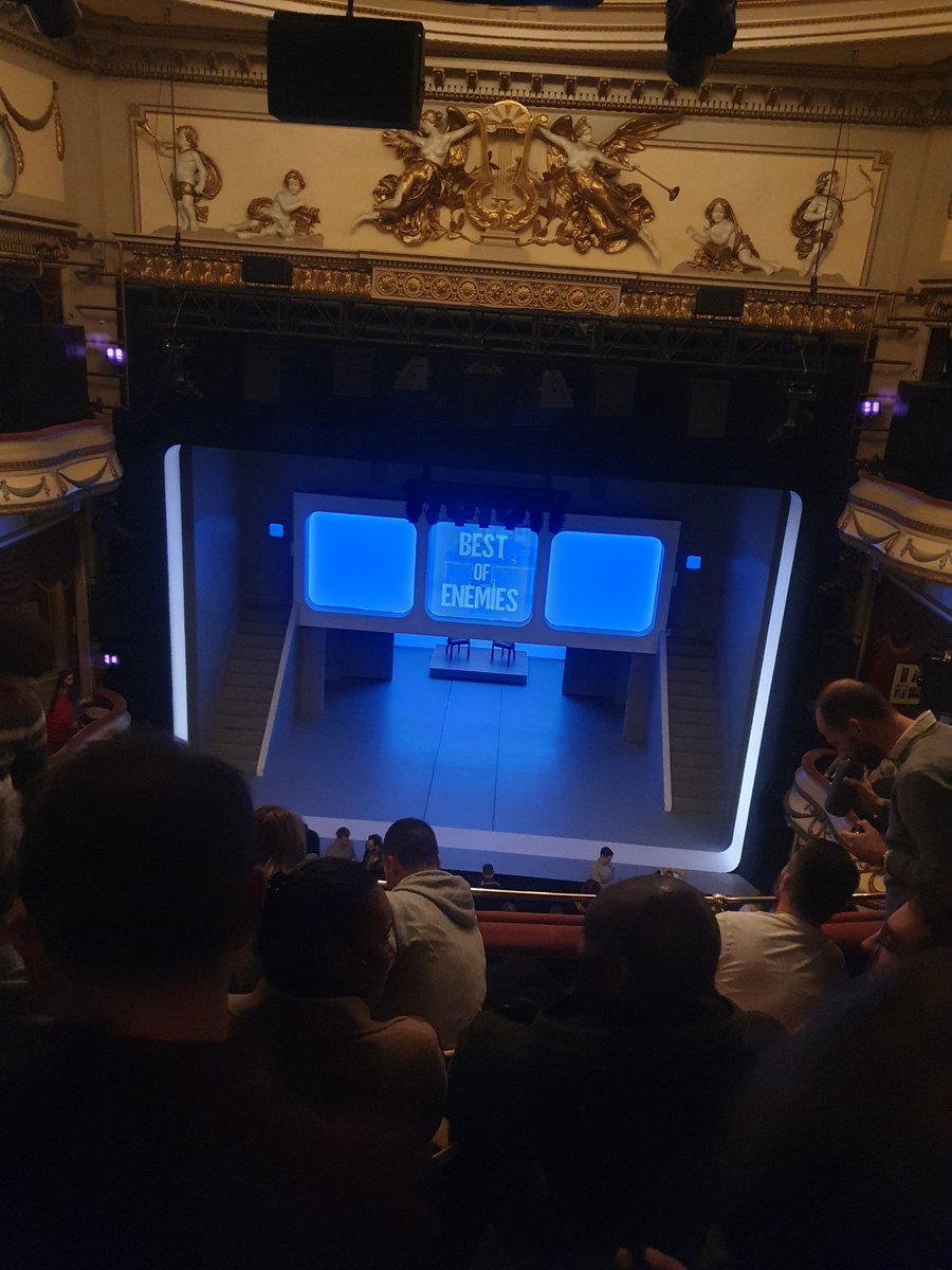 Caught <a href="/BestEnemiesPlay/">Best of Enemies</a> this week - if there are tickets then run, don't walk to grab them before it ends. Poignant and thought-provoking piece by <a href="/mrJamesGraham/">James Graham</a>. Saw it with friends - one of whom is a TV producer working in politics/news, so we grilled him during the interval.