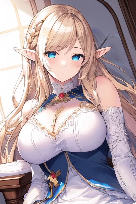 🍀#今日のエルフさん 🍀その8
「おはようございます...昨日はぐっすり眠れたみたいですね?」 