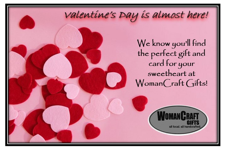 womancraft's tweet photo. Valentine's Day is only two days away! We would love to help you find the perfect gift and card! And, remember Chapel Hill Toffee and Griff's Coffee Toffee are on sale through Tuesday. https://t.co/0FxvNVPAxq