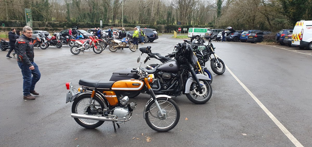 satzoomer's tweet photo. #rykas #bikecafe #bikers #motorcycles #motorbike #yamaha #fizzy #fs1e maiden trip..... its bloody slow lol https://t.co/u1qL7AQRZz