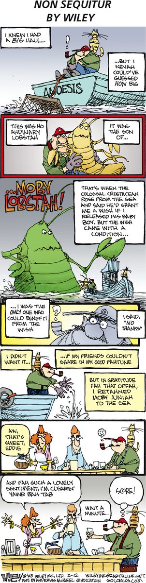 hunleyeric's tweet photo. Non Sequitur by Wiley Miller for Sun, 12 Feb 2023 https://t.co/v5PWea5f69 | @TheWileyMiller #NonSequitur #ComicStrip #WileyMiller https://t.co/A6BkZ4JAkb