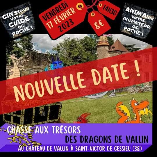 [ LA PROG' DES VACANCES - SEMAINE 2 ! ]

Tout affiche complet mais on ajoute une nouvelle date pour la #chasseauxtresors au #chateaudevallin vendredi !

~~~~~~~~~

#ideedesorties #vacancesdefevrier #isere #ginstevevotreguidedepoche 
#animationsfamilles #chateaux #bressieux