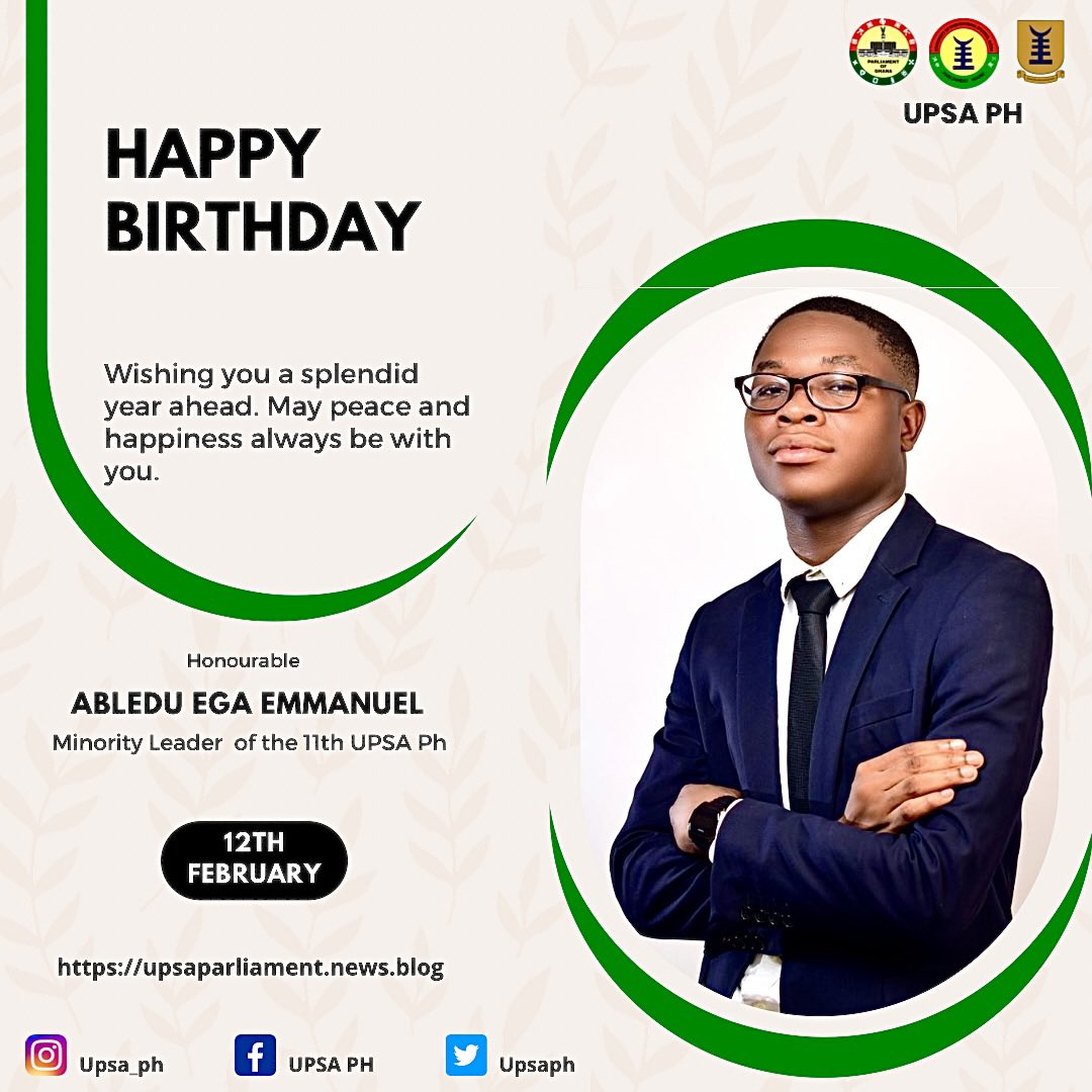 upsaph's tweet photo. Happy birthday to The Minority Leader of the 11th Parliament Hon. Abledu Ega Emmanuel. https://t.co/8eGzb8dTZg