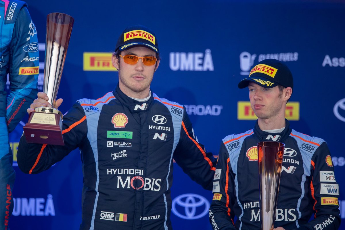 Hyundai Motorsport (@hmsgofficial) on Twitter photo #WRC 🇸🇪 Podium Celebrations 🍾🍾
P2 <a href="/Craig_Breen/">Craig Breen</a> & <a href="/J_Fuzzy_Fulton/">James Fulton</a>
P3 <a href="/thierryneuville/">Thierry Neuville</a> & <a href="/MWydaeghe/">Martijn Wydaeghe</a>
#HMSGOfficial #RallySweden #WRC 🇸🇪 Podium Celebrations 🍾🍾
P2 <a href="/Craig_Breen/">Craig Breen</a> & <a href="/J_Fuzzy_Fulton/">James Fulton</a>
P3 <a href="/thierryneuville/">Thierry Neuville</a> & <a href="/MWydaeghe/">Martijn Wydaeghe</a>
#HMSGOfficial #RallySweden