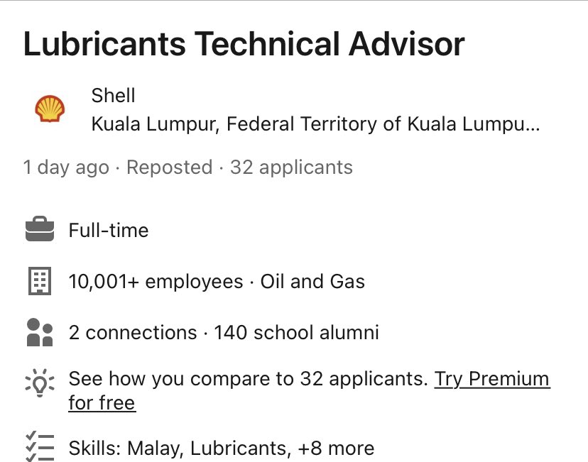 GetMe Hired 🚀 on Twitter " Shell is HIRING 📌 Lubricants Technical