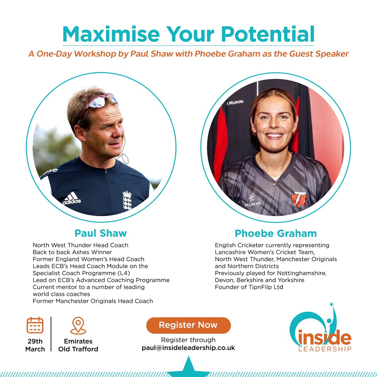 Insideleader1's tweet photo. Explore Ways To Maximise Your Potential On The 29 March At A World Class Venue! 
Emirates Old Trafford!
#LeadershipDevelopment #management #performance #Emirates https://t.co/qJCvE1eXjS